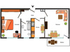 Dachgeschosswohnung mieten in Braunschweig, 55 m² Wohnfläche, 2 Zimmer