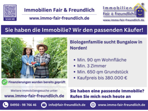 Einfamilienhaus kaufen in Norden, 90 m² Wohnfläche, 3 Zimmer
