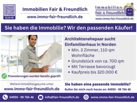 Einfamilienhaus kaufen in Norden, 110 m² Wohnfläche, 3 Zimmer