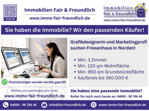 Einfamilienhaus kaufen in Norden, 120 m² Wohnfläche, 3 Zimmer