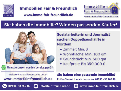 Einfamilienhaus kaufen in Norden, 100 m² Wohnfläche, 3 Zimmer
