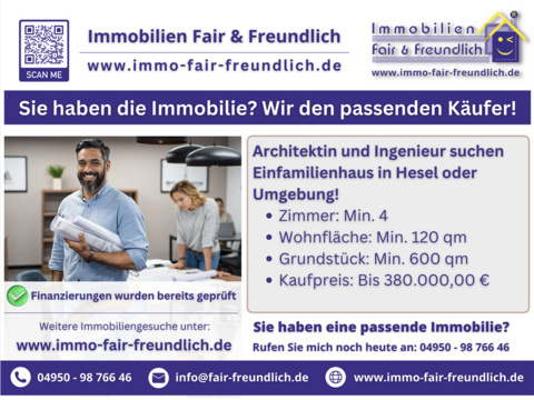 Einfamilienhaus kaufen in Hesel, 120 m² Wohnfläche, 4 Zimmer