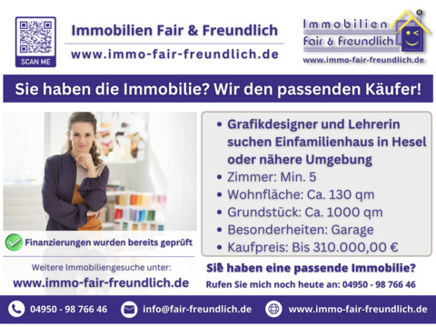 Einfamilienhaus kaufen in Hesel, 130 m² Wohnfläche, 5 Zimmer