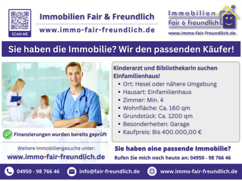 Einfamilienhaus kaufen in Hesel, 160 m² Wohnfläche, 4 Zimmer