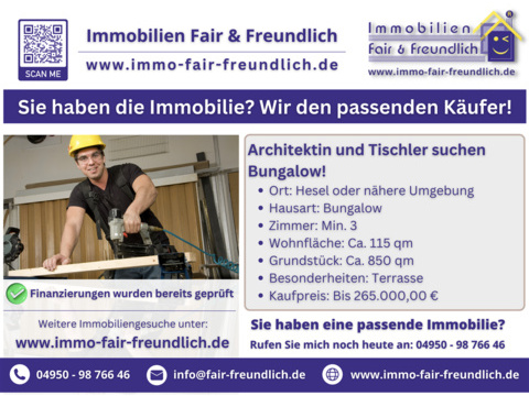 Einfamilienhaus kaufen in Hesel, 115 m² Wohnfläche, 3 Zimmer