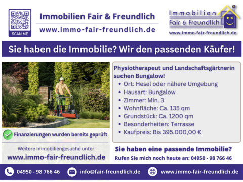 Einfamilienhaus kaufen in Hesel, 135 m² Wohnfläche, 3 Zimmer