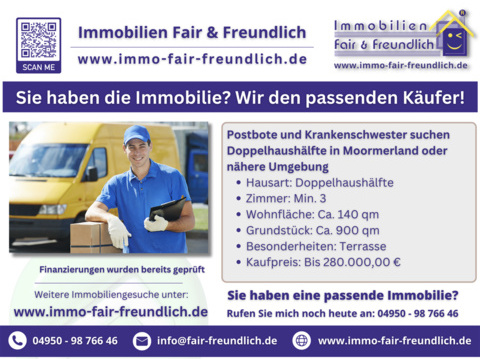 Einfamilienhaus kaufen in Moormerland, 140 m² Wohnfläche, 3 Zimmer