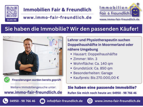 Einfamilienhaus kaufen in Moormerland, 140 m² Wohnfläche, 3 Zimmer
