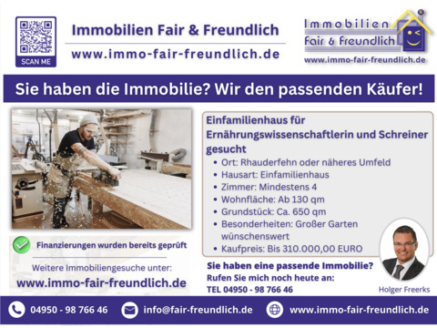 Einfamilienhaus kaufen in Rhauderfehn, 130 m² Wohnfläche, 4 Zimmer