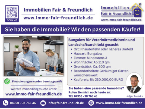Einfamilienhaus kaufen in Rhauderfehn, 110 m² Wohnfläche, 3 Zimmer