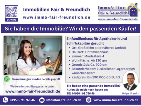 Einfamilienhaus kaufen in Großefehn, 130 m² Wohnfläche, 4 Zimmer