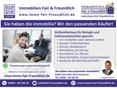 Einfamilienhaus kaufen in Großefehn, 140 m² Wohnfläche, 4 Zimmer