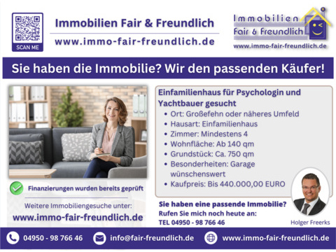 Einfamilienhaus kaufen in Großefehn, 140 m² Wohnfläche, 4 Zimmer