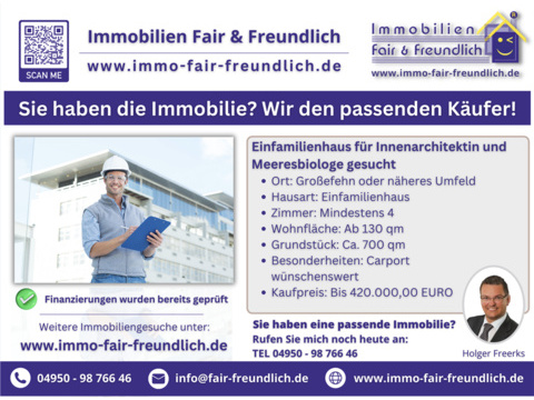Einfamilienhaus kaufen in Großefehn, 130 m² Wohnfläche, 4 Zimmer