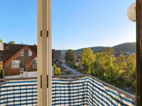 Balkonausblick im Herbst
