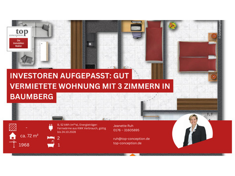 Etagenwohnung kaufen in Monheim am Rhein, 72 m² Wohnfläche, 3 Zimmer