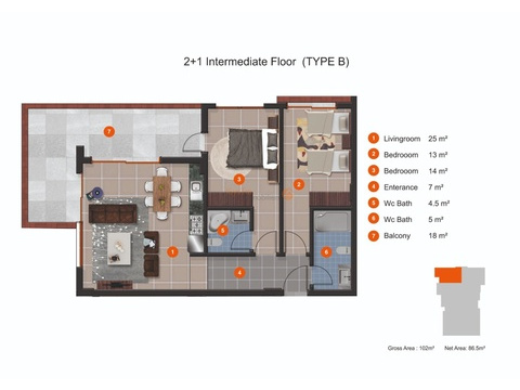 Diese Wohnung/ Grundriss