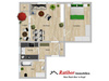 Dachgeschosswohnung kaufen in Roth, mit Stellplatz, 53 m² Wohnfläche, 2 Zimmer