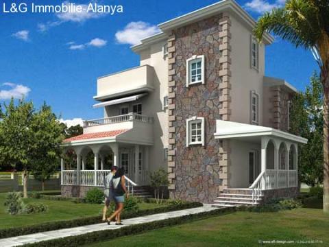 Aussenanlage- Immobilie-villa-alanya-avsallar