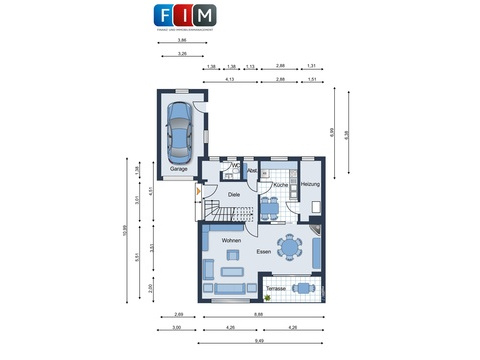 Doppelhaushälfte kaufen in Osnabrück, 490 m² Grundstück, 111,33 m² Wohnfläche, 4 Zimmer