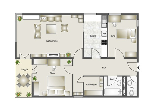 Etagenwohnung kaufen in Osnabrück, 82,27 m² Wohnfläche, 3 Zimmer