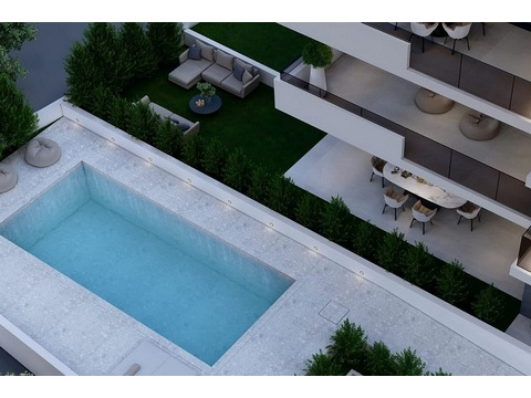 Blick auf den Pool