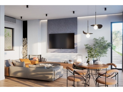 Wohnzimmer mit Essbereich