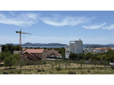 Blick vom Grundstück auf das Meer und die Inseln vor Vodice