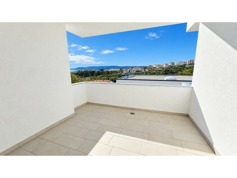 Loggia mit Blick auf das Meer