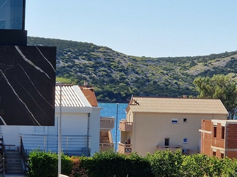 Blick vom Haus über die Bucht von Stara Novalja