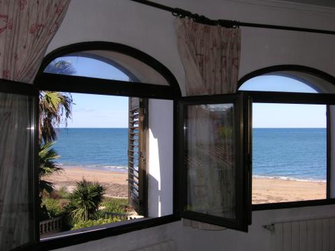 Strandblick aus den Schlafzimmerfenster