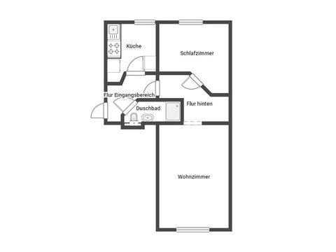 Etagenwohnung mieten in Rostock, 40 m² Wohnfläche, 2 Zimmer