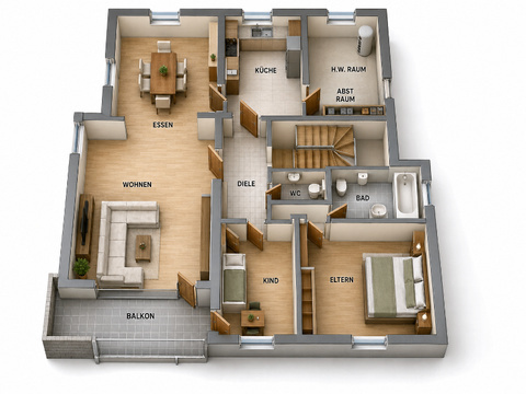 Wohnung kaufen in Trier, mit Garage, mit Stellplatz, 96 m² Wohnfläche, 4 Zimmer